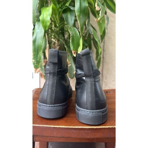DANIEL PATRICK Size 43 10  Men\'s High Top Black Leather Shoes Designer Worn once main image 6